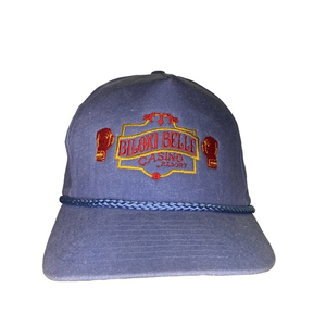 Vtg Biloxi Belle Casino Resort Trucker Hat Cap Boxing Embroidered Adjustable Blu